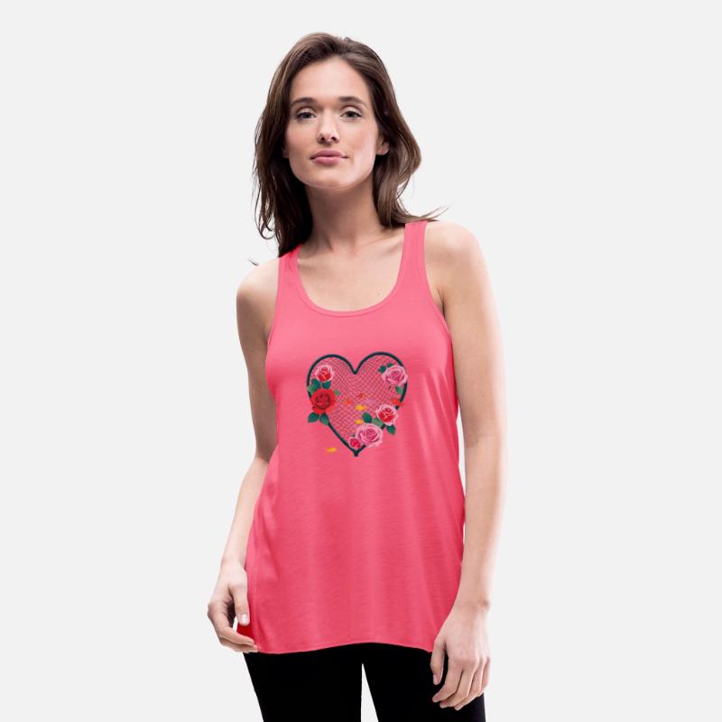 Heart Net with Roses & Colorful Fish