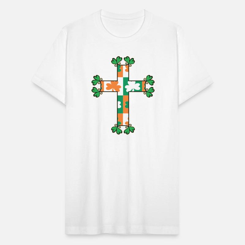 Heart Of The Irish Cross With Clovers Ireland