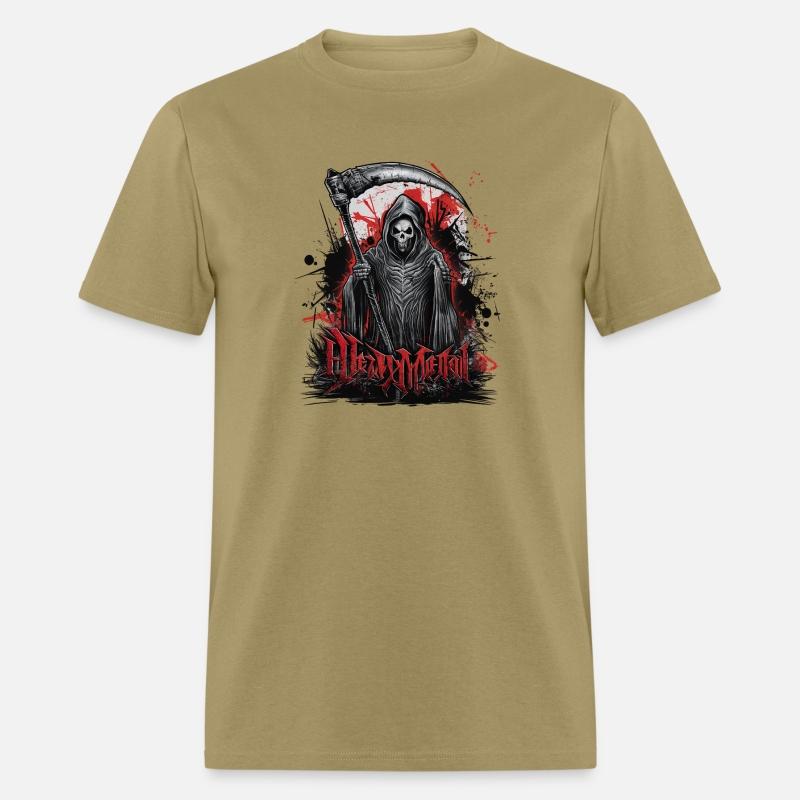 Heavy Metal Reaper with Scythe Graphic