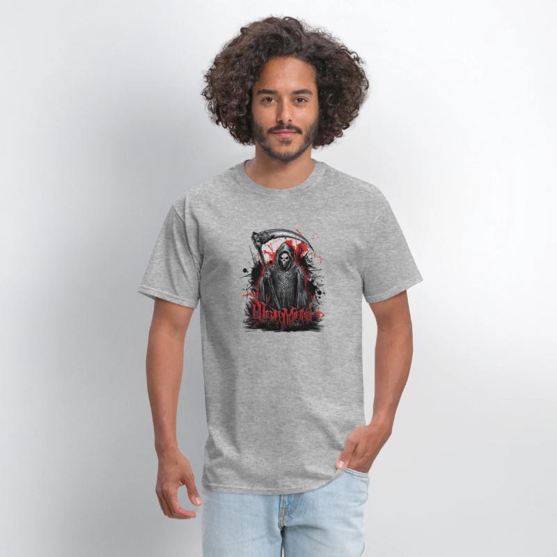 Heavy Metal Reaper with Scythe Graphic
