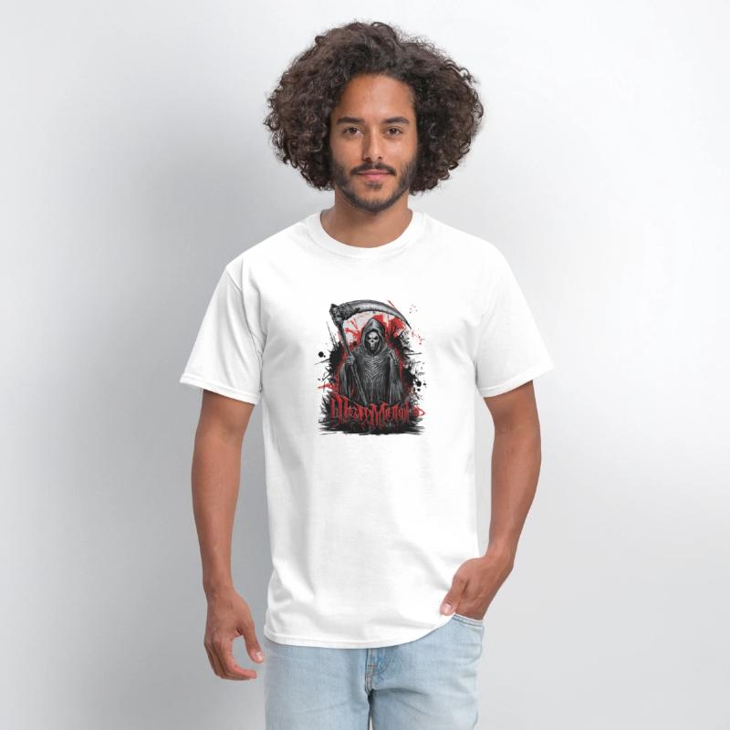 Heavy Metal Reaper with Scythe Graphic