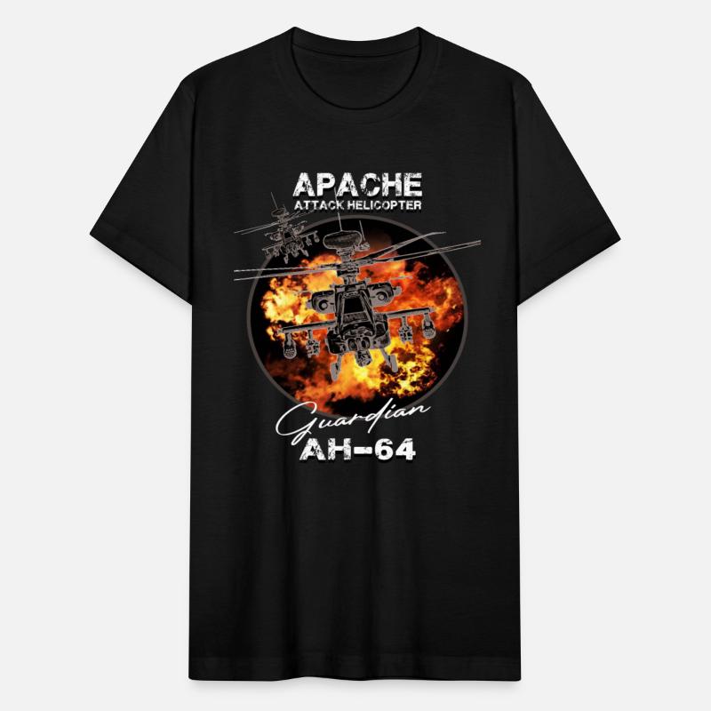 Helicopter AH-64 Apache Gift Veterans Tee T-Shirt
