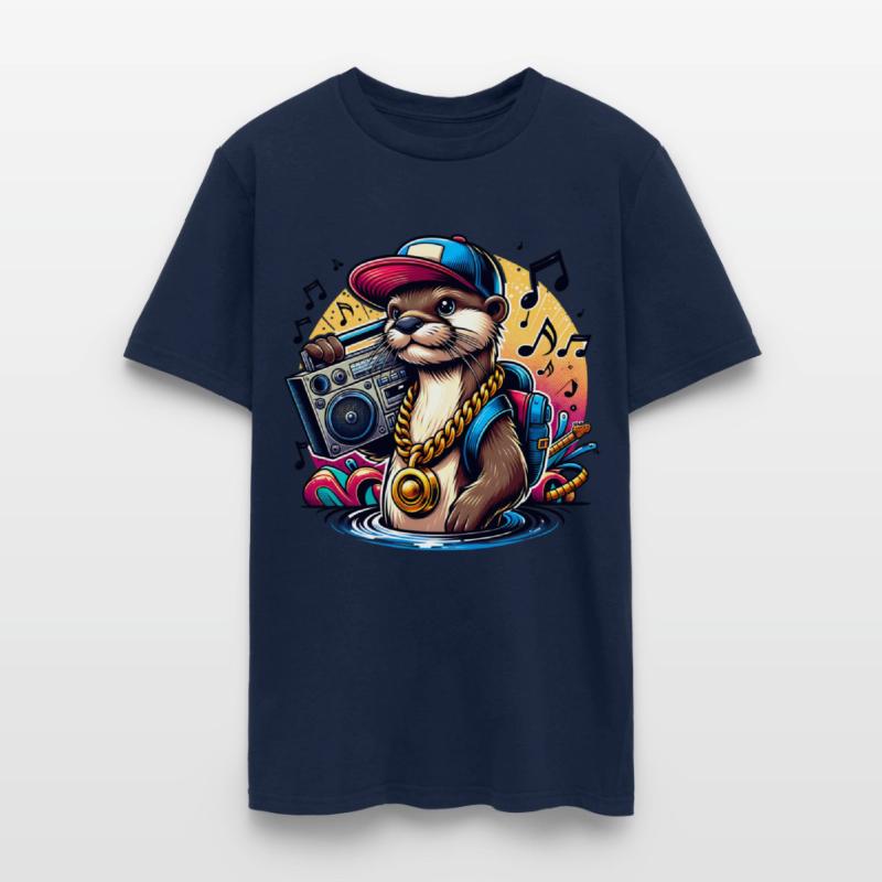 Hip Hop Otter with Boombox Vibes