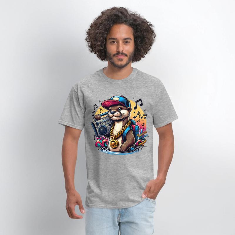 Hip Hop Otter with Boombox Vibes