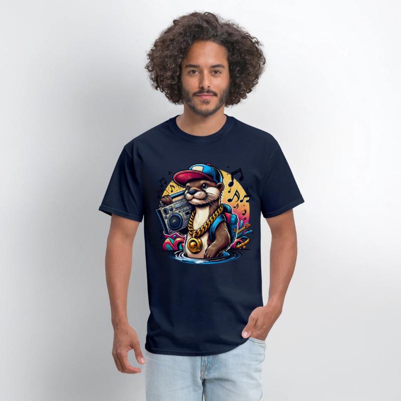 Hip Hop Otter with Boombox Vibes