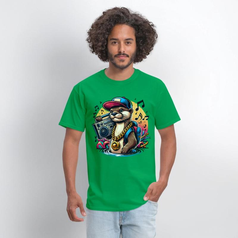 Hip Hop Otter with Boombox Vibes