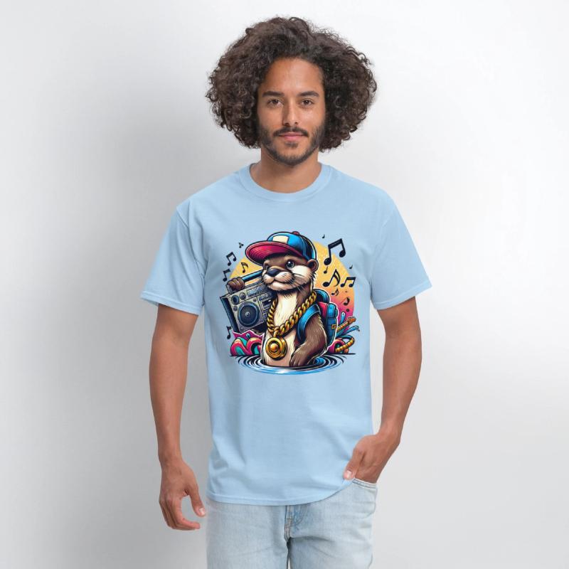 Hip Hop Otter with Boombox Vibes