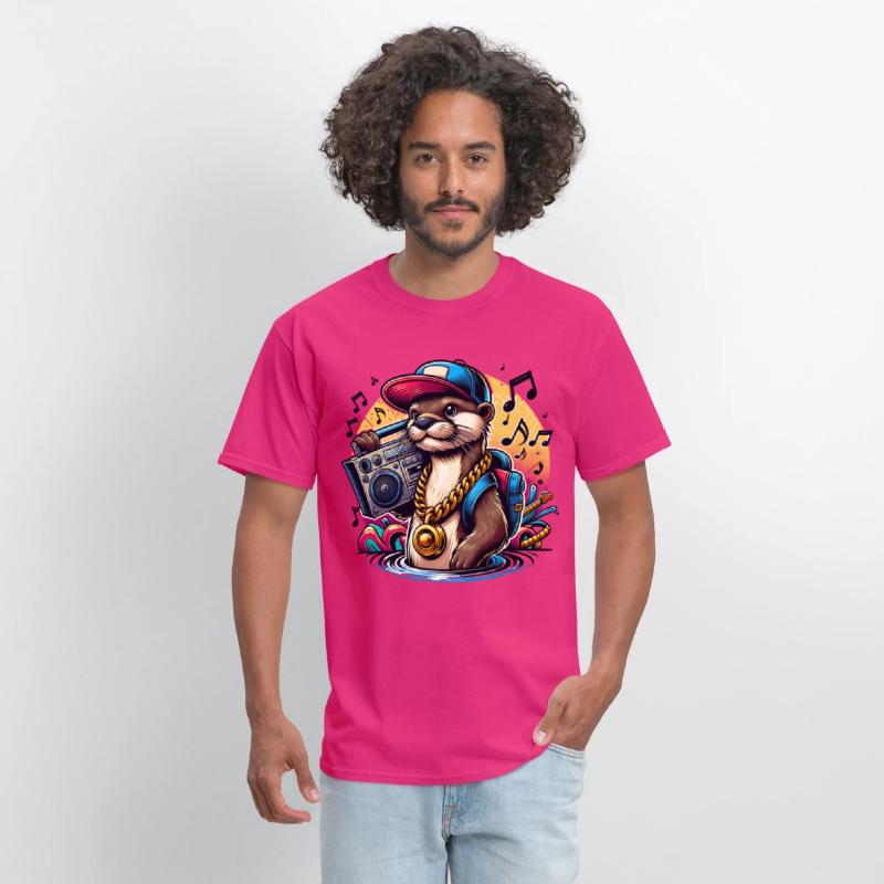 Hip Hop Otter with Boombox Vibes