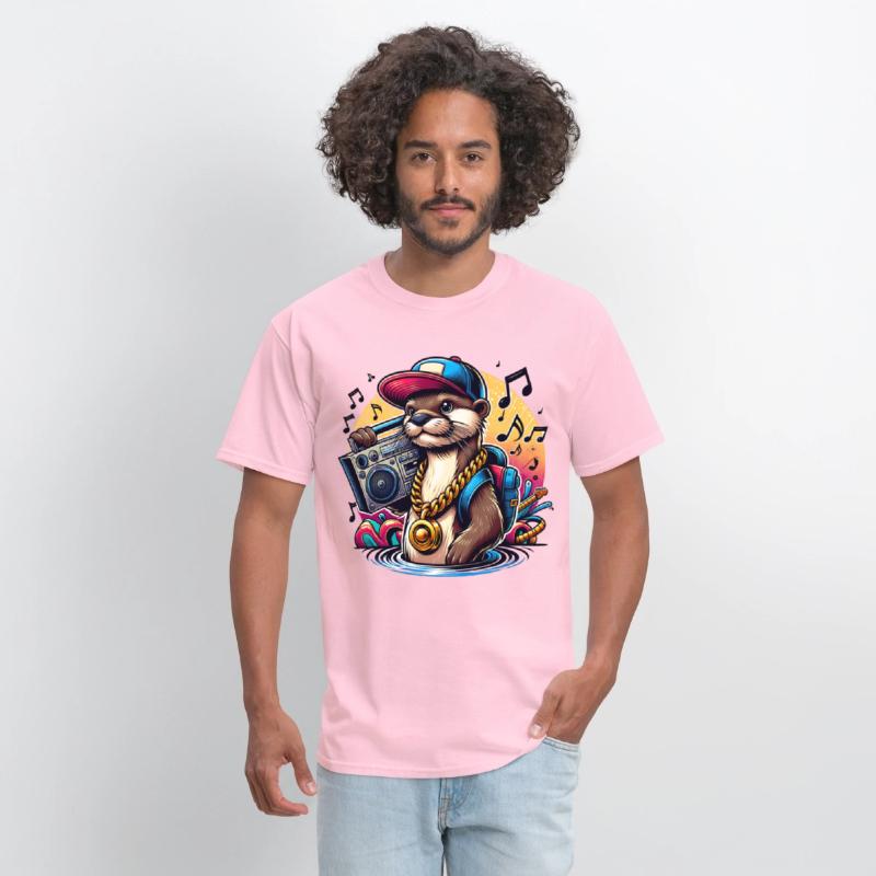 Hip Hop Otter with Boombox Vibes