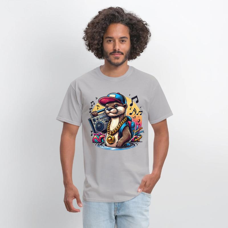Hip Hop Otter with Boombox Vibes