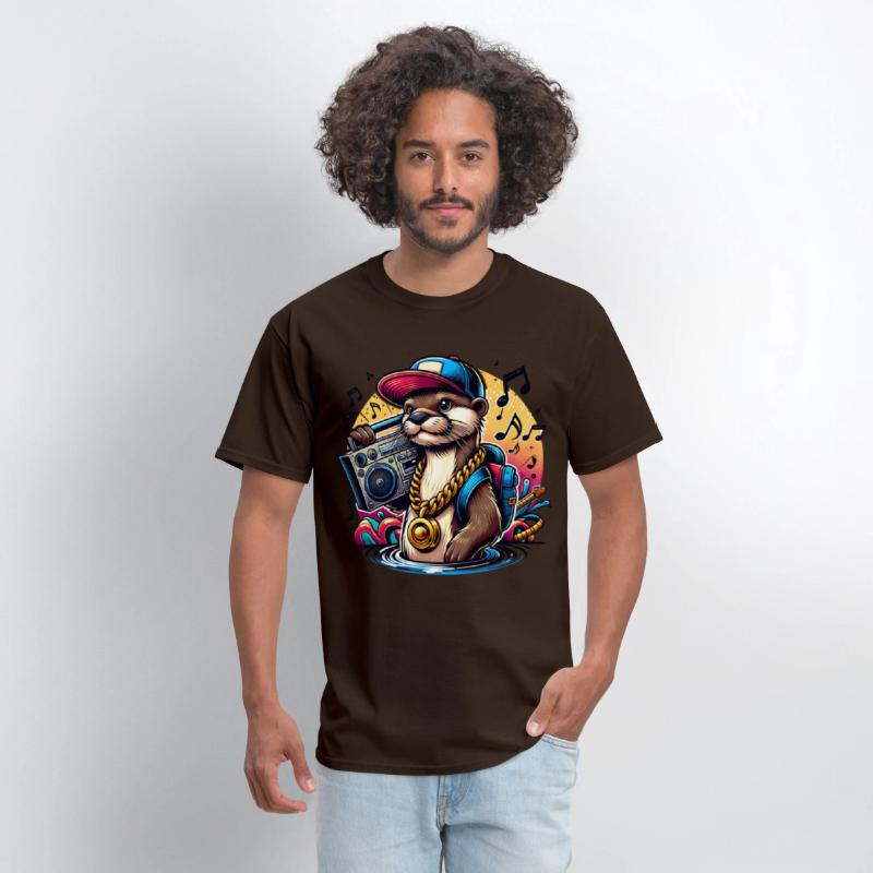 Hip Hop Otter with Boombox Vibes