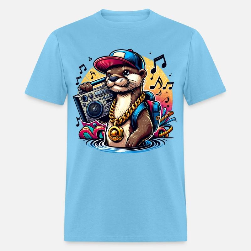 Hip Hop Otter with Boombox Vibes