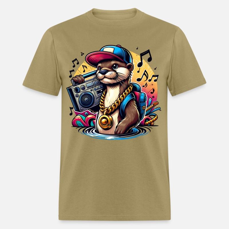Hip Hop Otter with Boombox Vibes