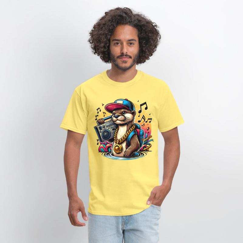 Hip Hop Otter with Boombox Vibes