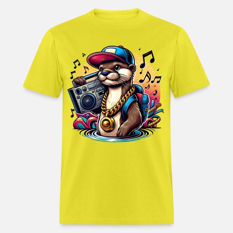 Hip Hop Otter with Boombox Vibes