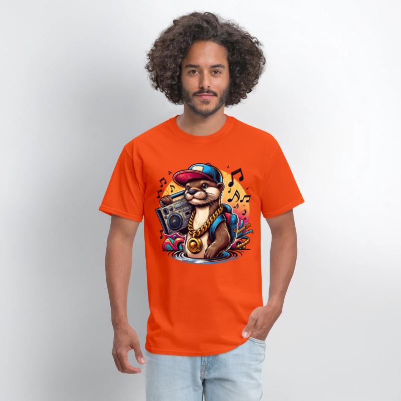 Hip Hop Otter with Boombox Vibes