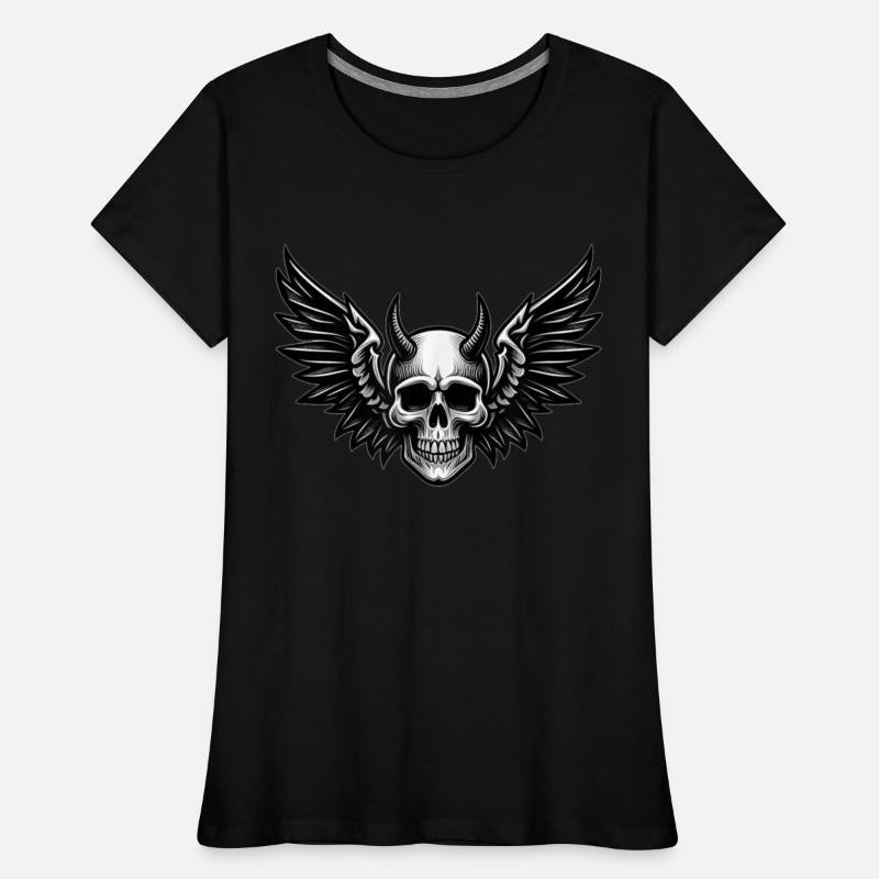 Horned Skull with Wings