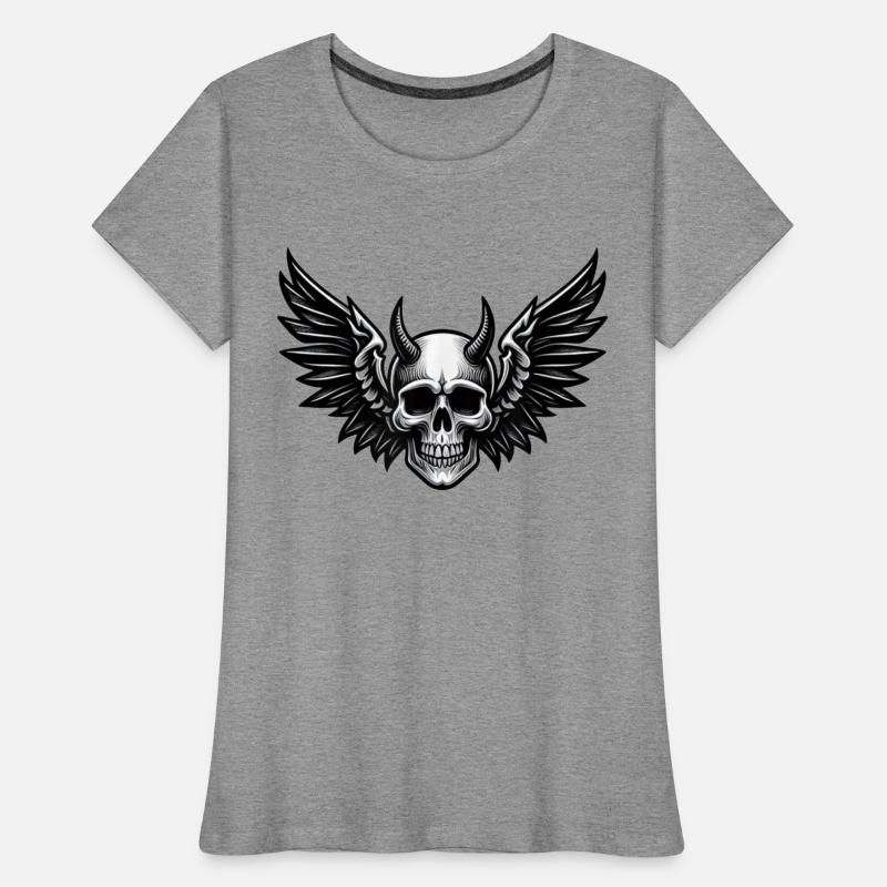 Horned Skull with Wings