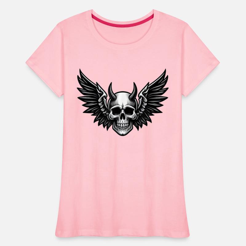 Horned Skull with Wings
