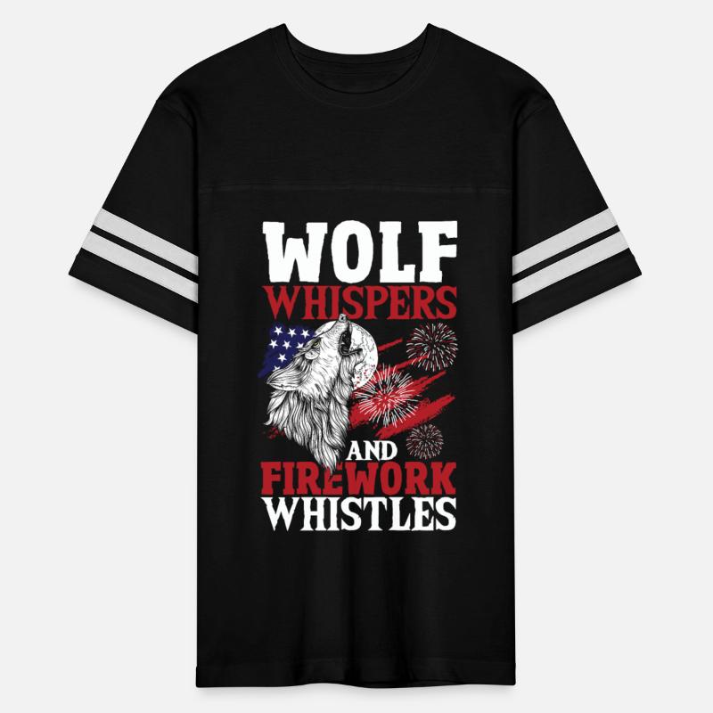 Howling Wolf White Stars Red Stripes American