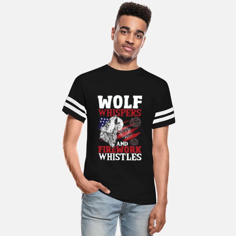 Howling Wolf White Stars Red Stripes American