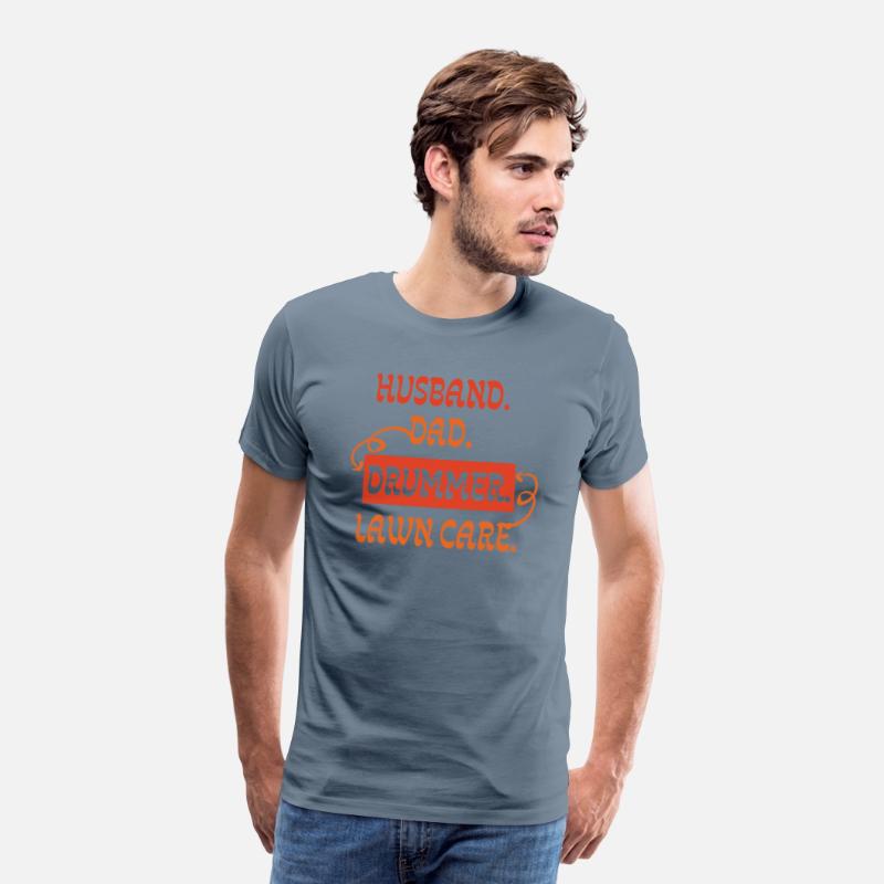 Husband Dad Drummer Lawn Care Drums Mowing men