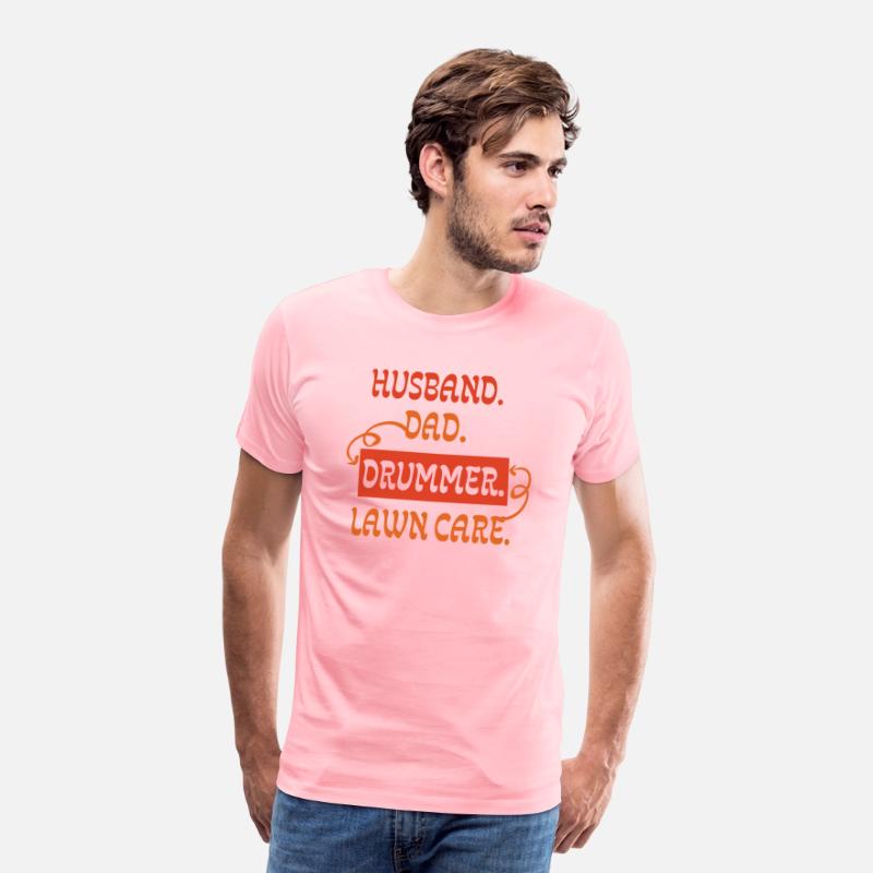 Husband Dad Drummer Lawn Care Drums Mowing men