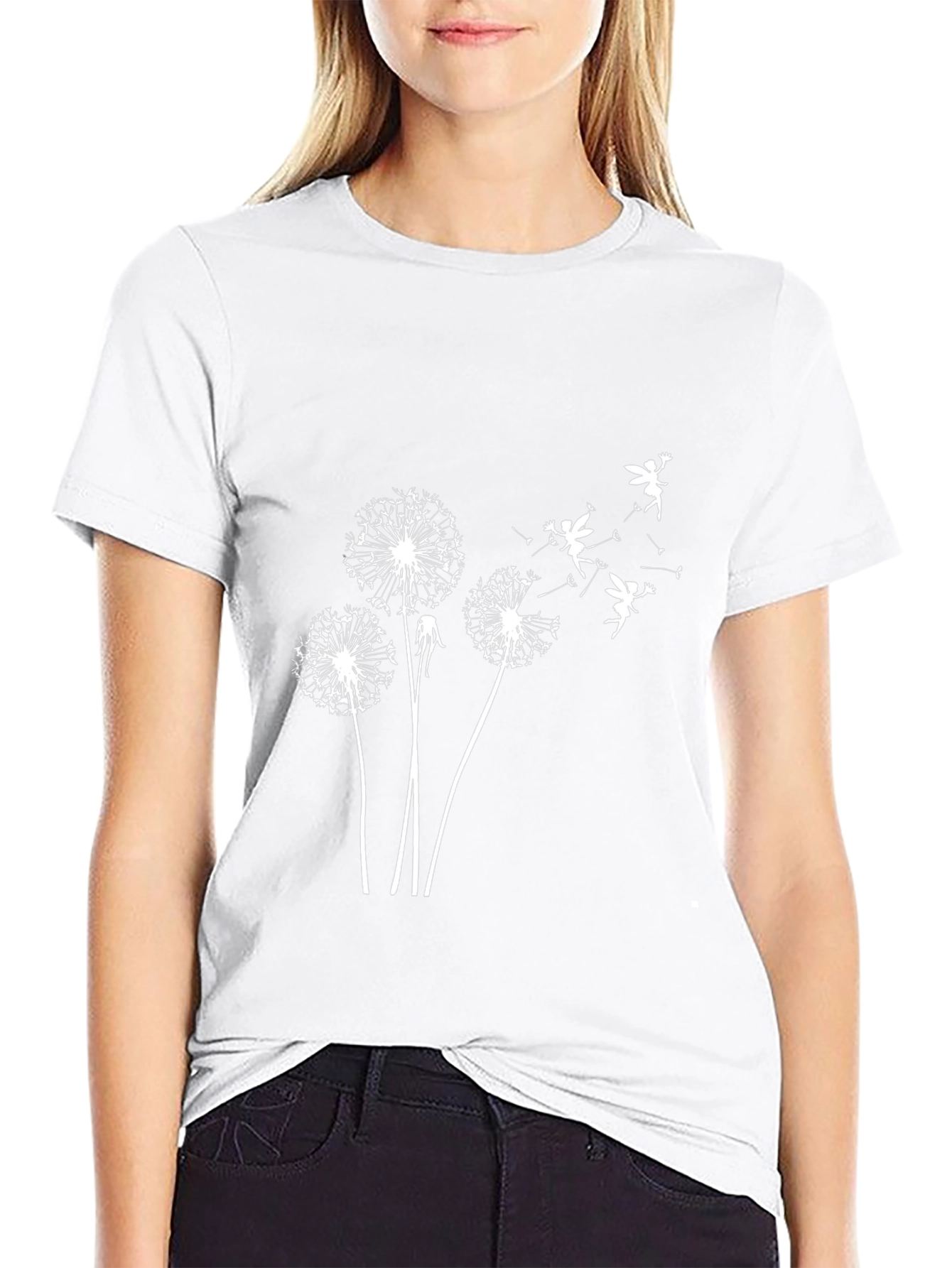 Dandelion Fairy Black Graphic Tee