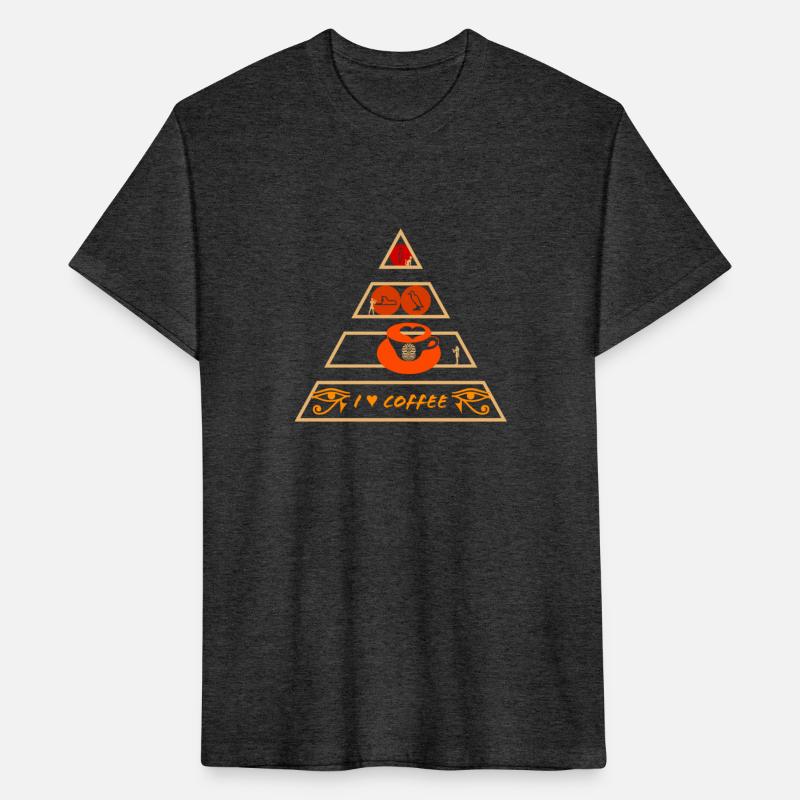 I Love Coffee Retro Egyptian Pyramid Sunset Theme