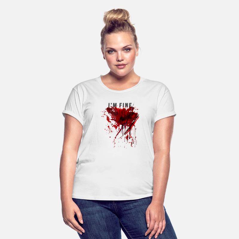 I m Fine Bloody Blood Splatter Halloween Pun