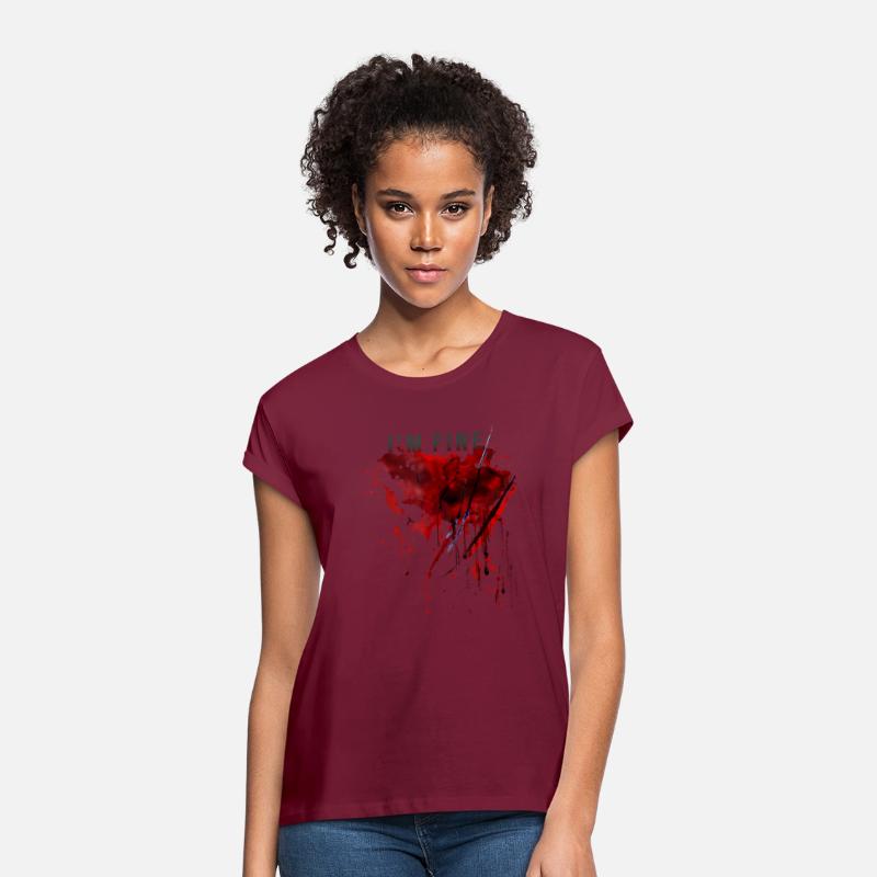 I m Fine Bloody Blood Splatter Halloween Pun