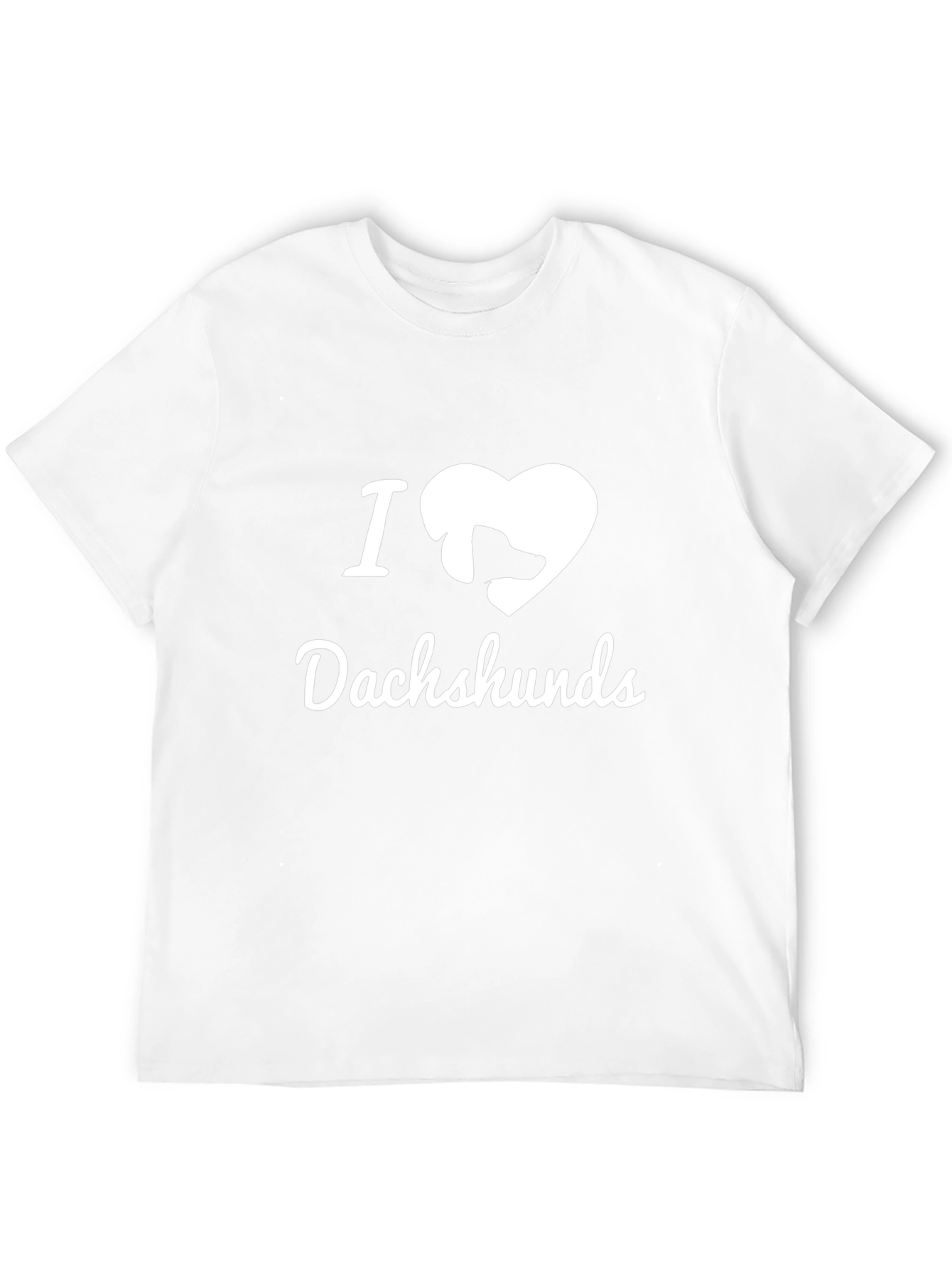 I Love Dachshunds Black T-Shirt