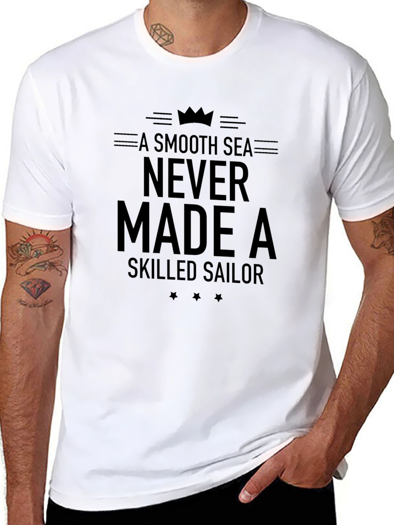A Smooth Sea T-Shirt - Skilled Sailor Design