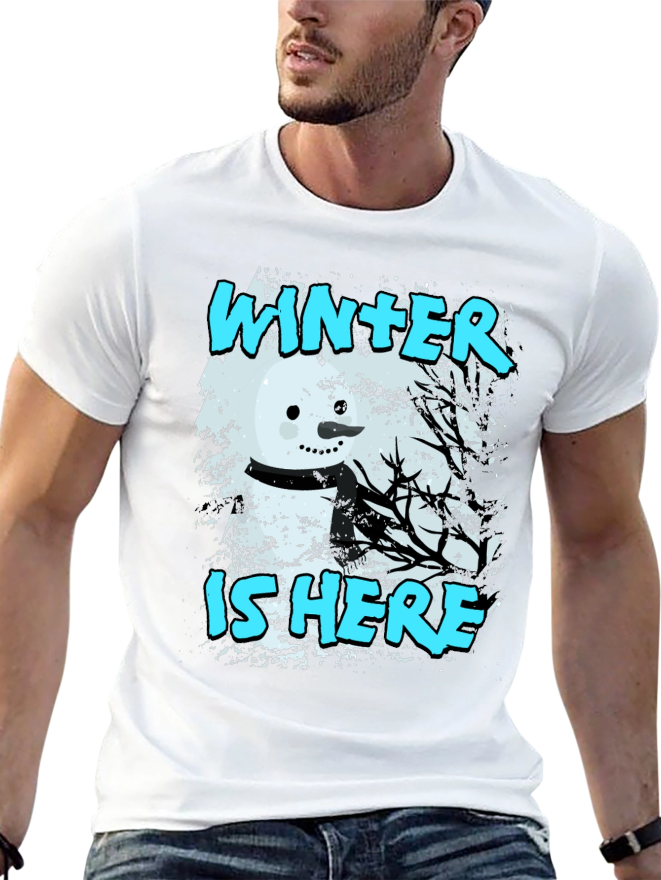 Winter is Here Snowman Graphic Tee
