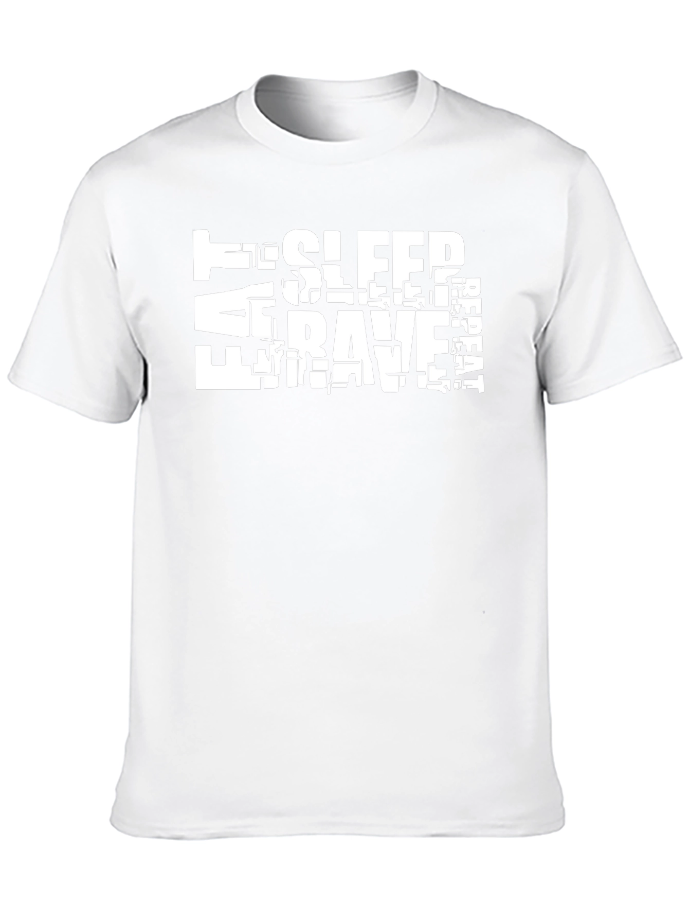 Eat Sleep Rave Repeat Graphic Tee - Black