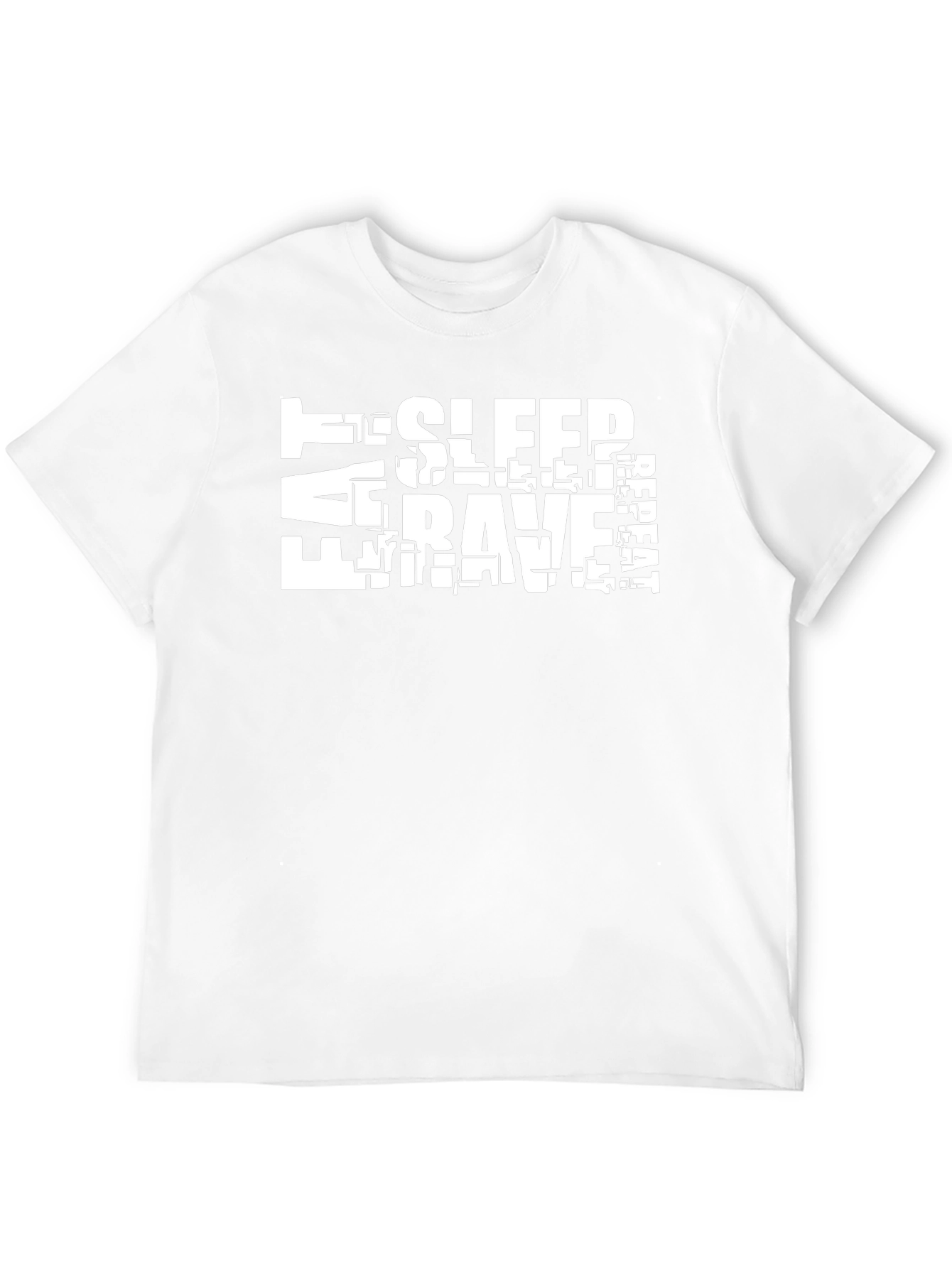 Eat Sleep Rave Repeat Graphic Tee - Black