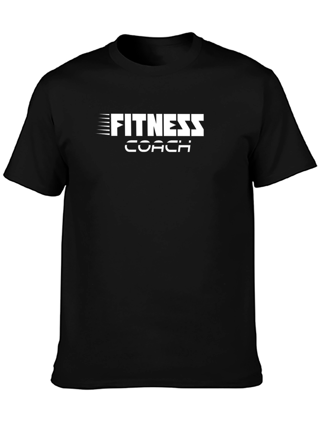 Fitness Coach Graphic Tee - Black Gym T-Shirt