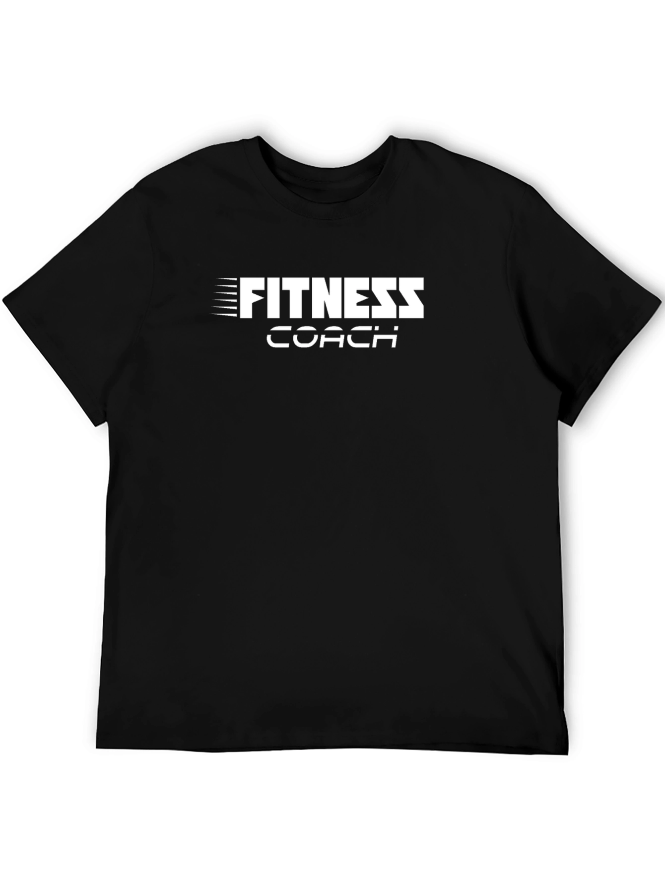 Fitness Coach Graphic Tee - Black Gym T-Shirt