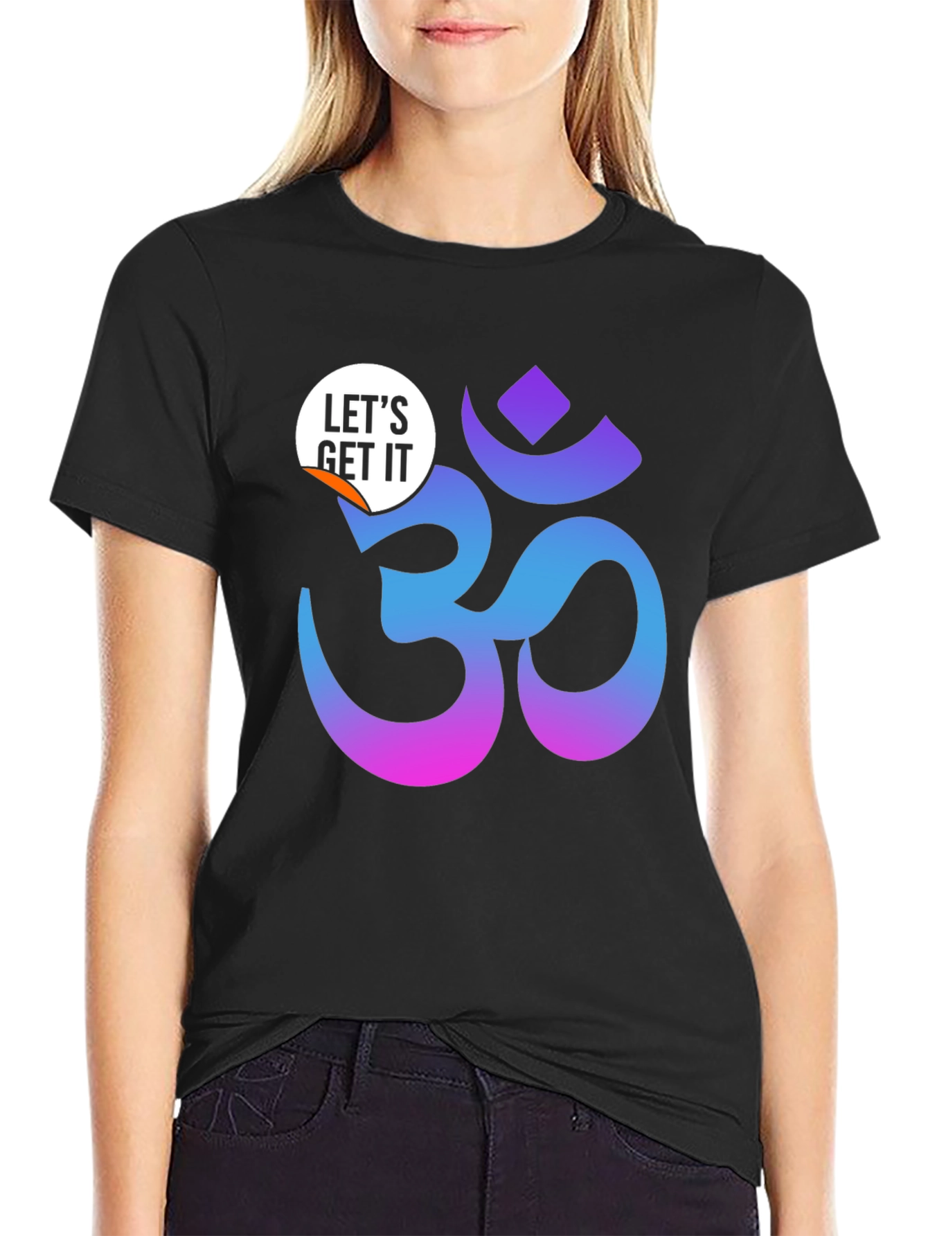 Ombre Om Symbol Black T-Shirt