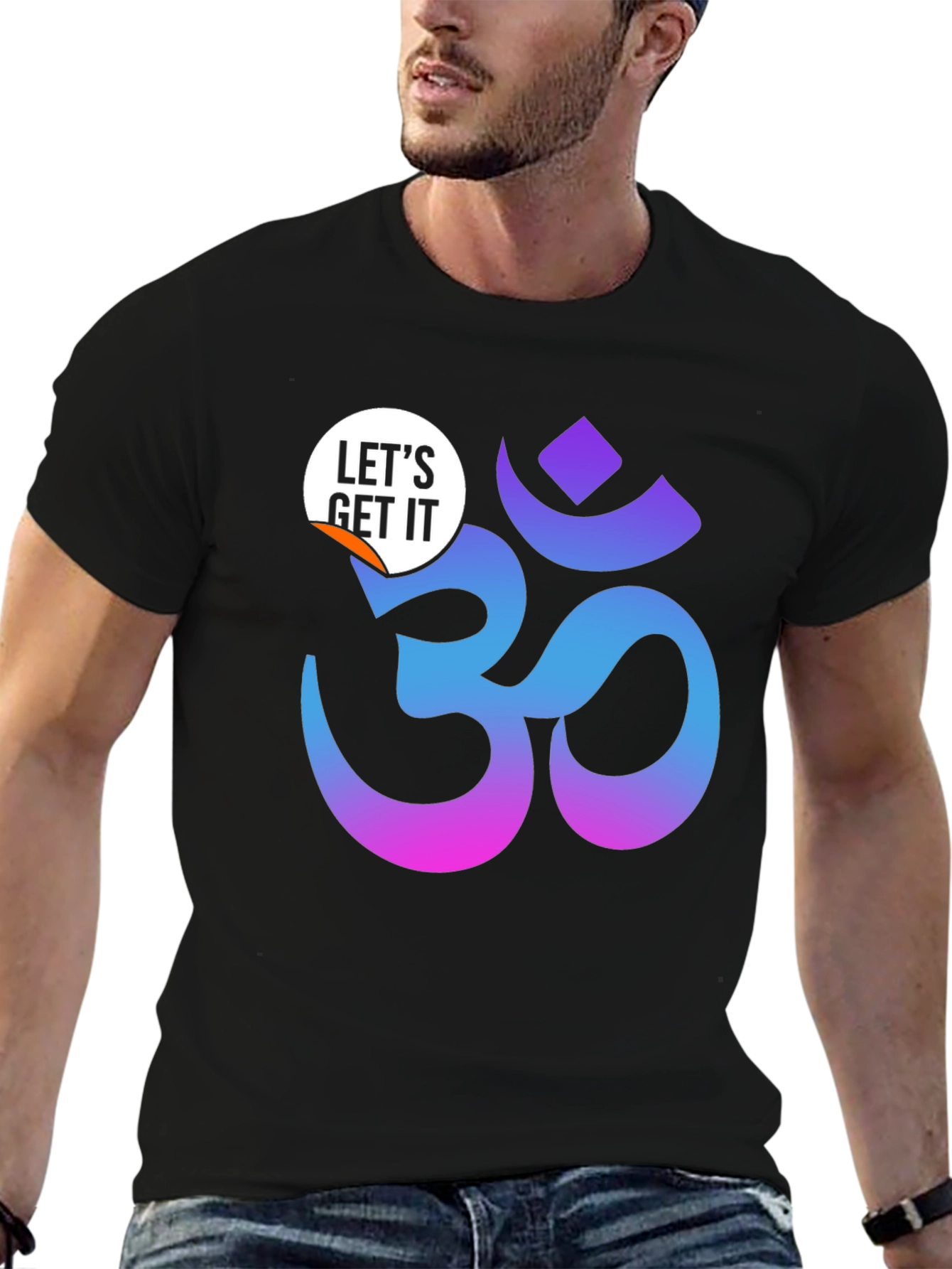 Ombre Om Symbol Black T-Shirt