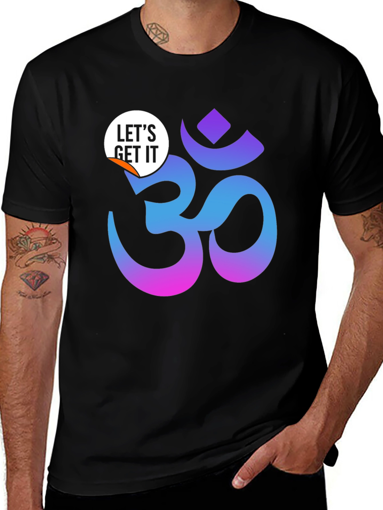 Ombre Om Symbol Black T-Shirt
