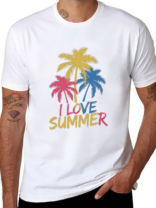 I Love Summer Palm Tree T-Shirt