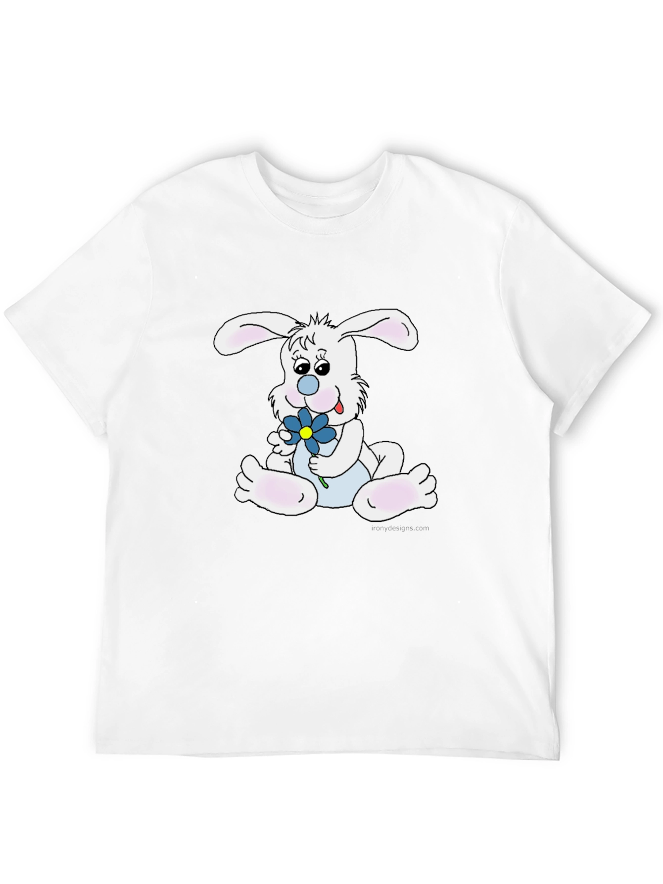 Cute Bunny Graphic Black Tee