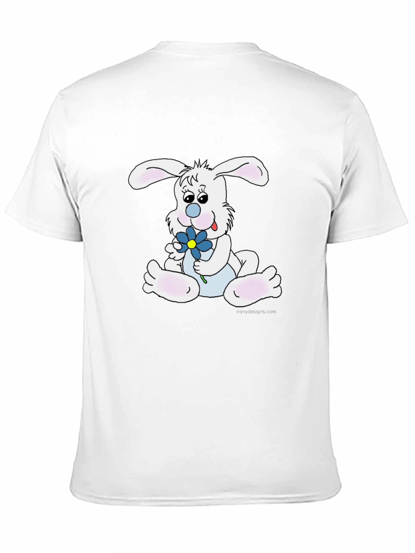 Cute Bunny Graphic Black Tee
