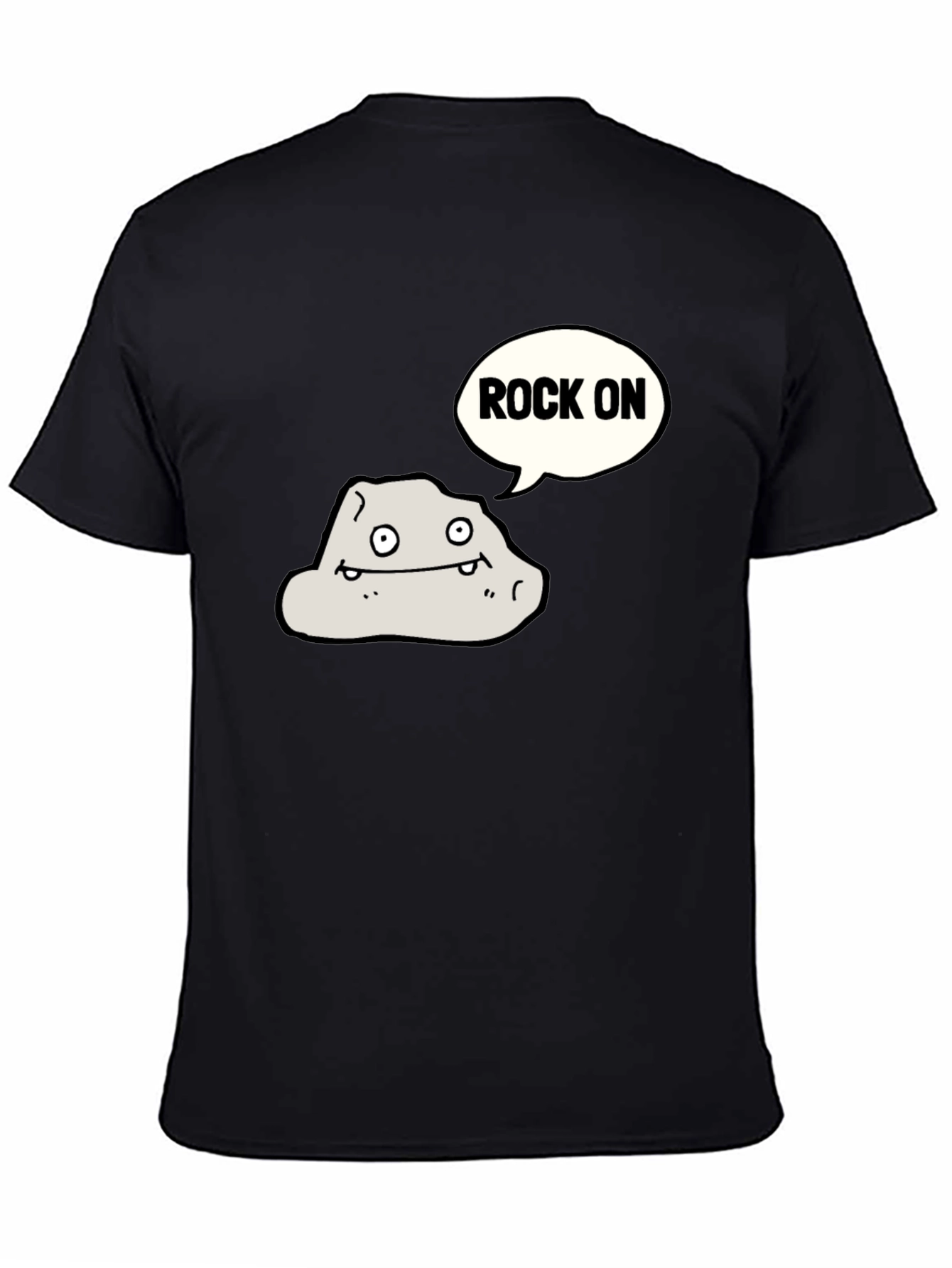 Rock On Graphic Tee - Unique Cartoon Rock Design