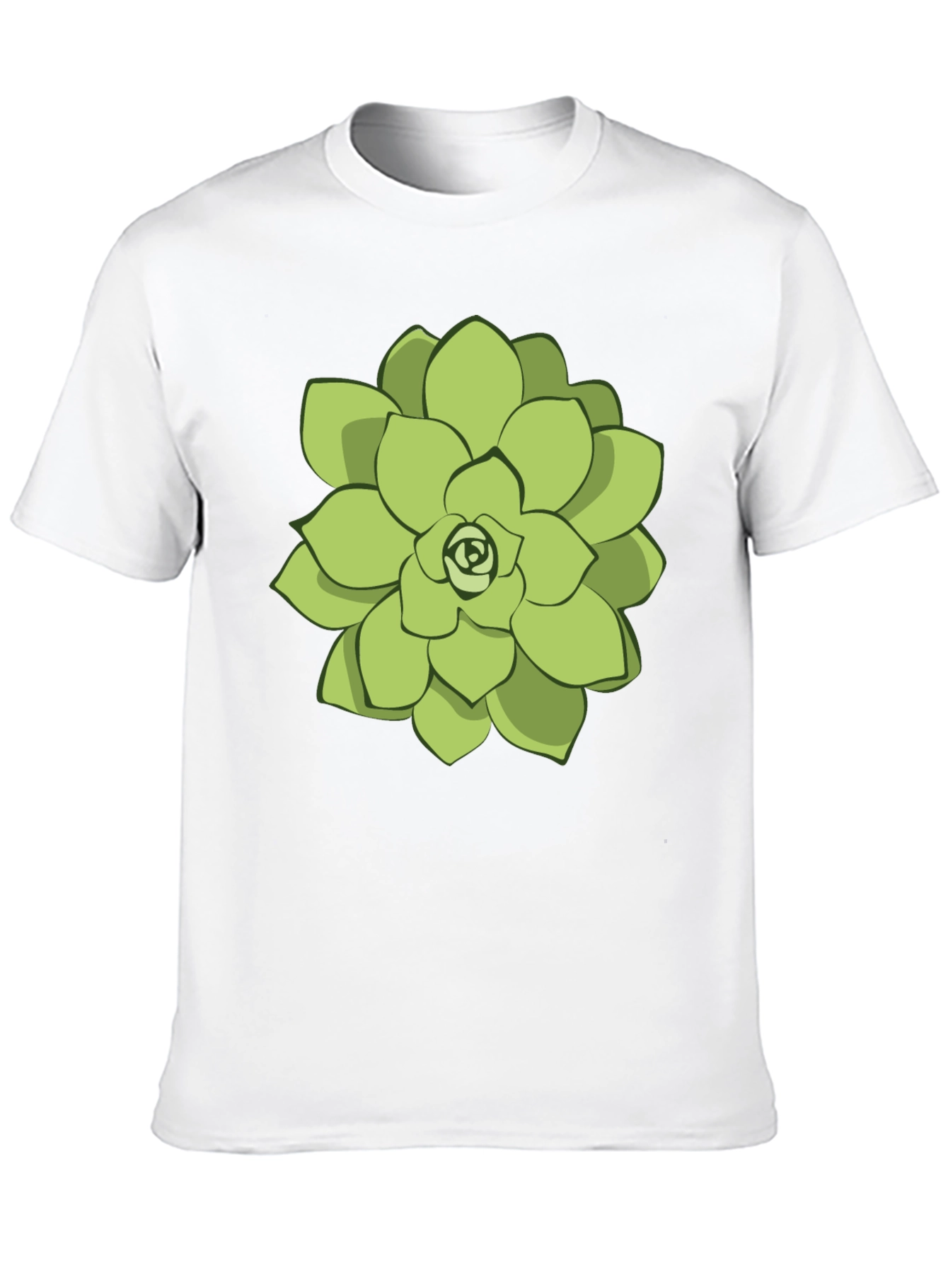 Succulent Graphic Tee - Black Cotton Casual Shirt