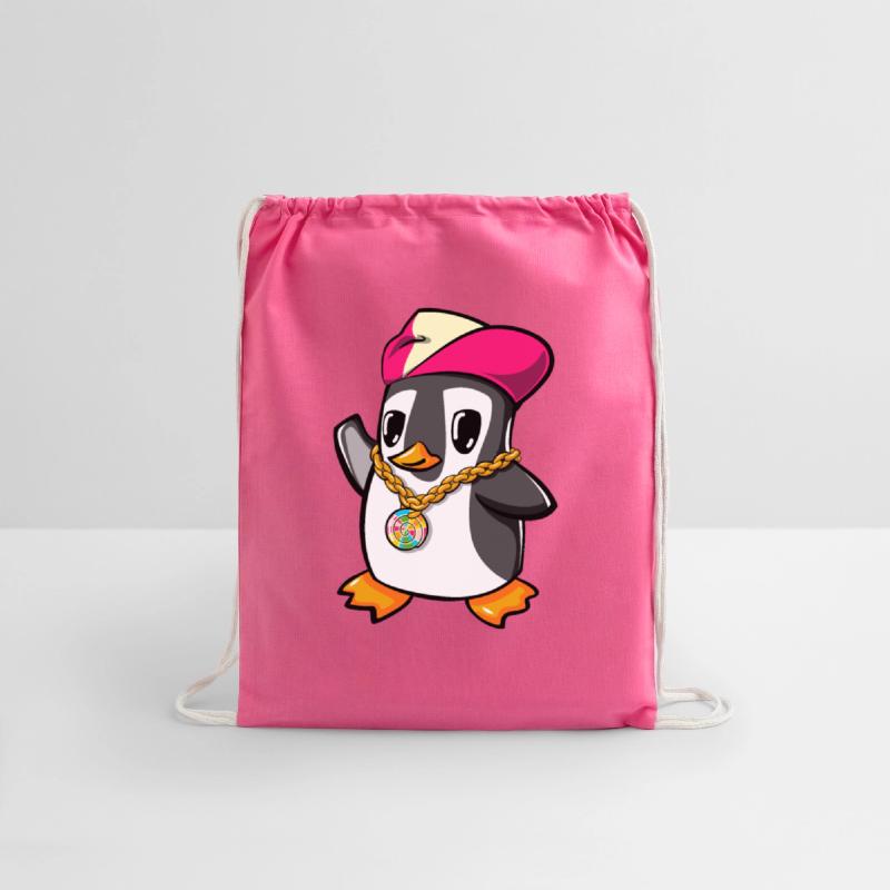 illustration of a funky cute penguin in a hip hop