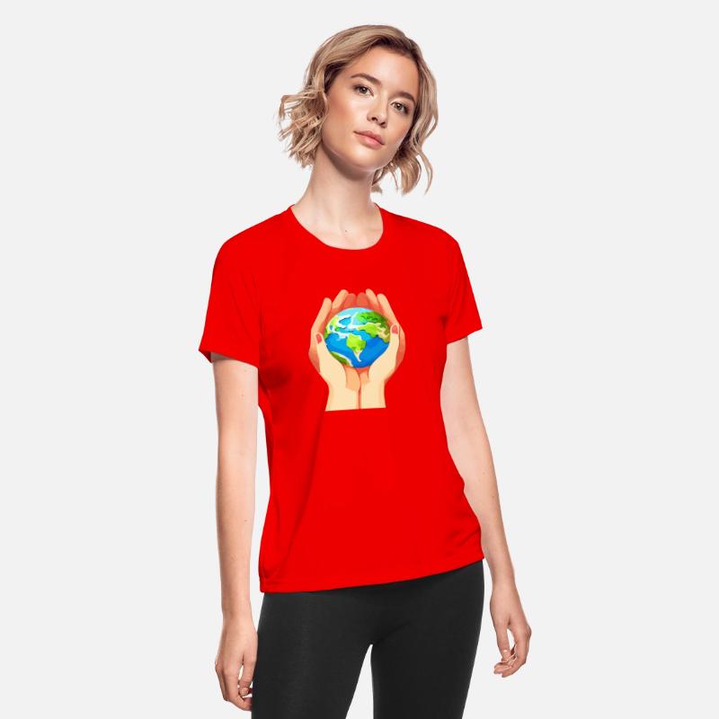 Illustration of hands holding Earth to celebrate E