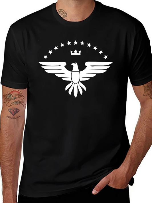 Eagle Crown Star Graphic Tee - Black