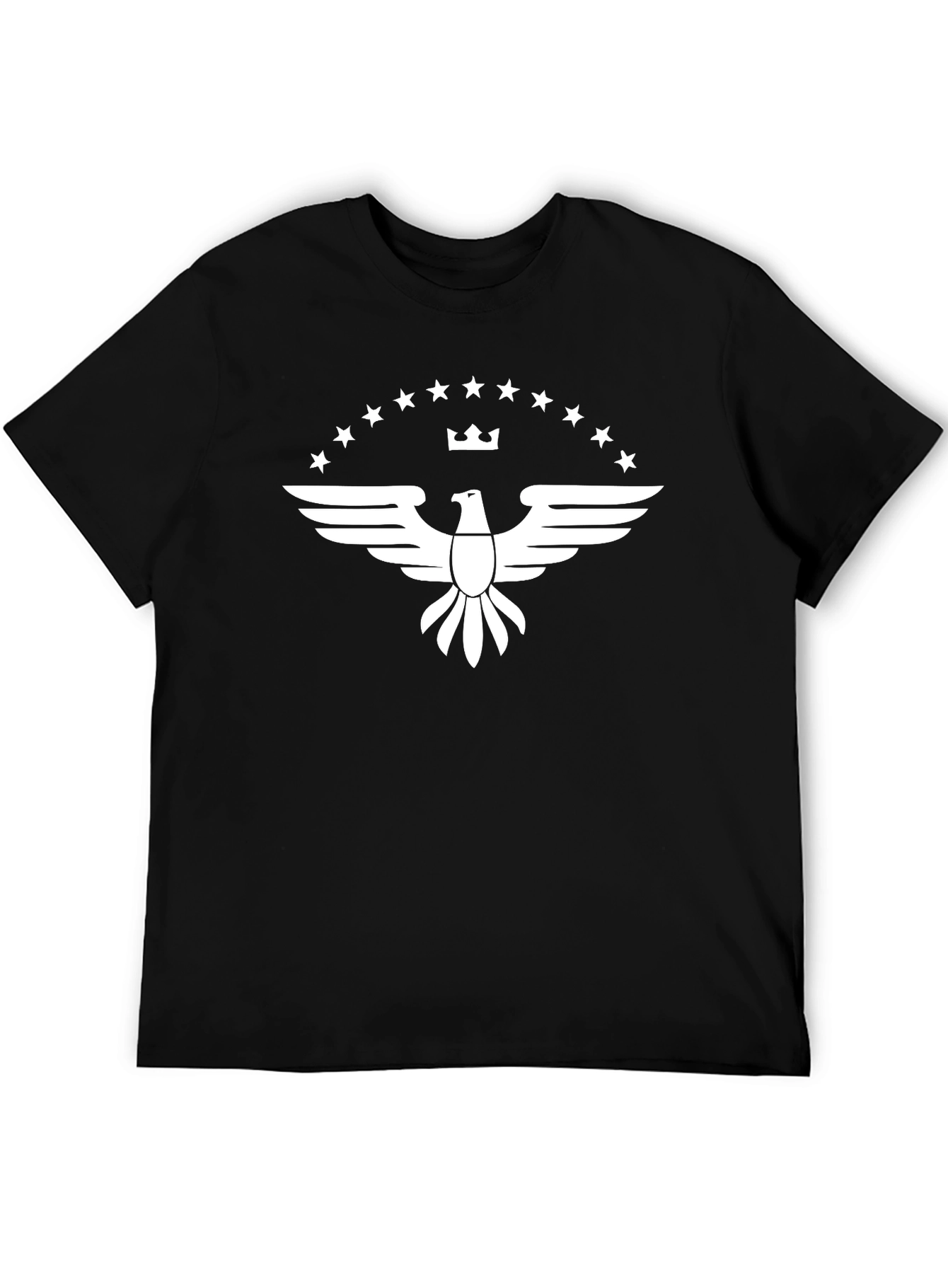 Eagle Crown Star Graphic Tee - Black